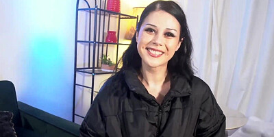 Penelope Reed sucking a big dick before POV doggy style