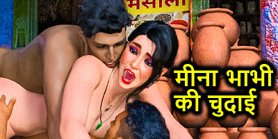 Sexy Indian Desi Bhabhi Meena got fucked by her customers