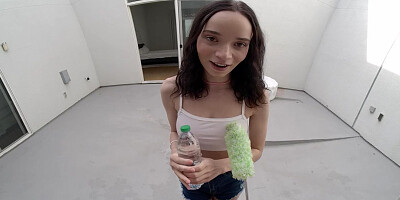 Blowjob in VR from petite Selina Imai and passionate sex