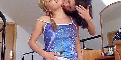 Cute French Teens 18+ Enjoying Steamy Lesbo Action