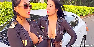 Mariana Martix And Silvana Lee Are Big Asses Latinas Officers And Arrest A Big Black Cock 15 Min