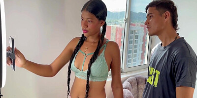 I Help My Shy Stepsister On Her Social Networks So I Can Fuck Her And I End Up Cumming In Her Ass