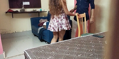 Real stepsister and stepbrother going to fuck in neighbour room