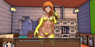 Minecraft HornyCraf #1 How to play big boobs Creeper and Alex