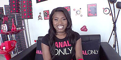 Ebony Cutie Tessa Thomas Gets Ass Fucked Then Swallows A Big Load