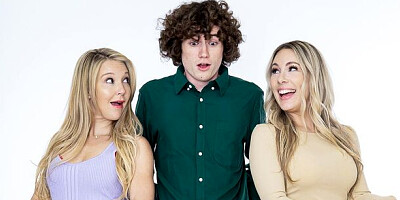 Beauty blondes Laura Bentley and Bunny Madison fuck with a shared lover