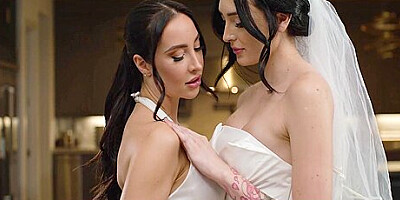 Sensual Romantic First Fuck For Lesbian Newlyweds Charlotte Sins And Melissa Stratton!