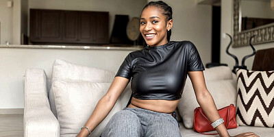 Beautiful black girl starts shy and goes wild at modeling casting call!