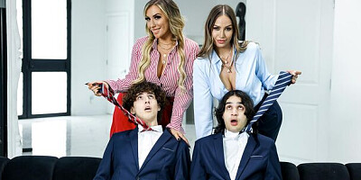 Outstanding Desiree Dulce and Mia James - double blowjob xxx - Mom Swap