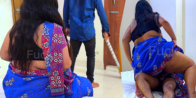 Indian Hot Wife Affair With Maid Guy When her Husband go to office she fuck the Maid Guy on bed cowgirl