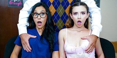 Serena Hill and Jade Greene getting fucked in the office