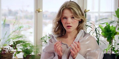 Girl with bomb ass titties working on her pussy too