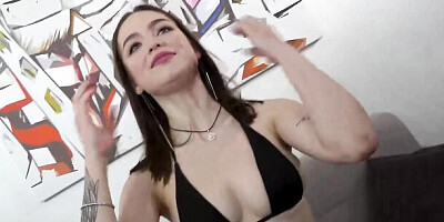 Tiny Spring Breaker Gives Deep Gagging Blowjob