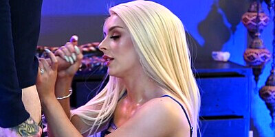 Super Hot MILF Gives Sloppy BJ, Gets Facial & Rubs Cum All Over Her Face