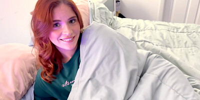 I caught my stepsister masturbating but she asked me to stay