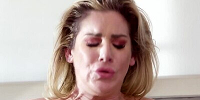 FAMILY HOOK UPS - Busty Blonde Kayla Paige Comforts Her Stepson By Sucking And Riding His Dick