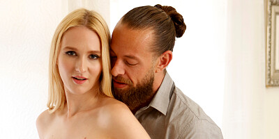 Astonishing busty blonde Audrey Madison likes fucking with a big dick