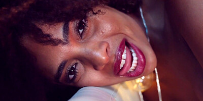 Hot Latina Luna Corazon sucks dick and gets a load