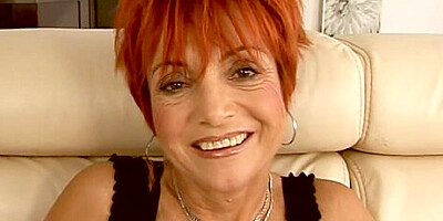 Skinny Redhead Granny Beautiful Facial