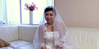 Wedding dress hottie is going to get her moisture explored