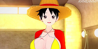 ONE PIECE MONKEY D LUFFY GENDER BENDER ANIME HENTAI 3D UNCENSORED