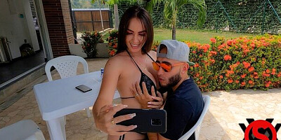 Sneaky Kourtney Love's big cock trailer