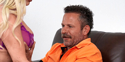 Sneaking into the bedroom and trying the hung roommate