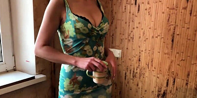 Russian Amateur Fucks Friend's Big-Ass, Big-Tit Mom - Creampie