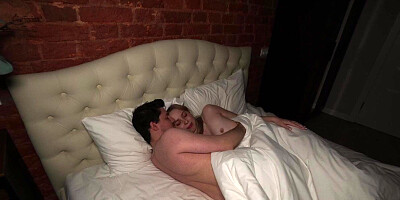 Waking her up with passionate ramming in bed