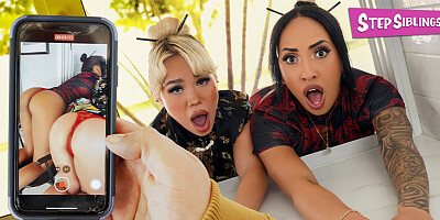 Luna Luxe & Kona Jade & Peter Green in Caught, Stuck, and Fucked - StepSiblings