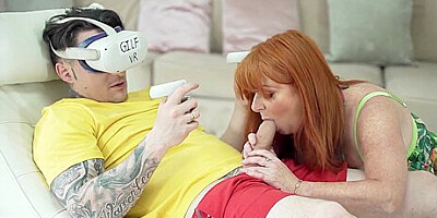 Foxy Tiger Gilf - Redhead Mature Stepmom Seducing Gamer Stepson