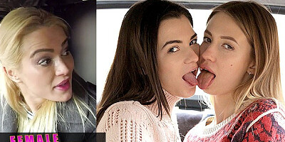 3 Super sexy LESBIANS fucking in the back of a London Cab
