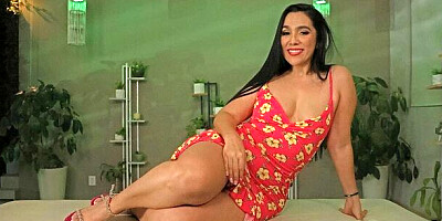 Beautiful brunette Sarah Black gets impaled by younger lover