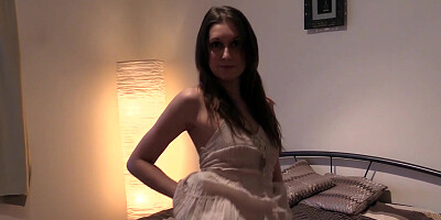 Single babe Meggie Marika has fun with her body