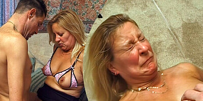 Huge squirting cumshot over a British wife