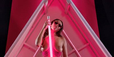 Sex on a leather sofa with juicy babe Bethany Benz