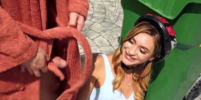 Passionate sex on the street with young cutie Ana Rose