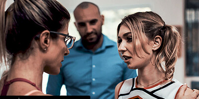 PURE TABOO Coach MILF Cory Chase Invites Petite Cheerleader Lookalike Over To Please Pervert Husband