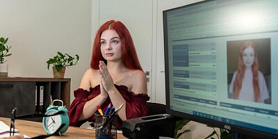 Redhead xxx with perfect Miss Olivia from Loan4k