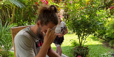 Tied up beauty loves the taste of cock