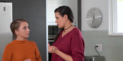 Two gorgeous women n a stepfamily threesome with TABOO