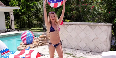 Riley Star is a horny USA loving blondie who loves sex