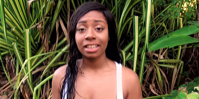 Sex in the jungle with busty ebony Nola Blu