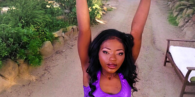 Spanking instead of yoga for ebony Noemie Bilas