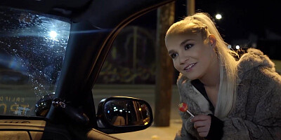 Horny slut Bella Jane seduces a black guy for a bang