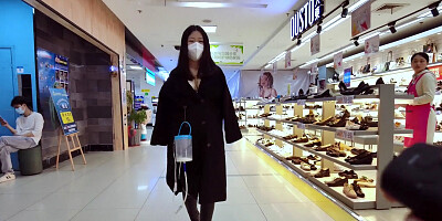 Chinese Girl outdoor exhibitionism BDSM Training 65