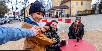 Fucked a pretty girl in a threesome after getting the morning coffee