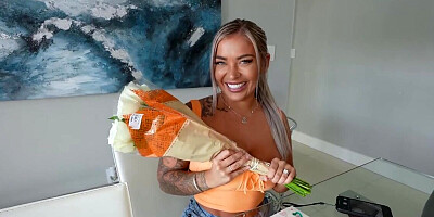 Sexy blonde babe gets fucked by a BBC on their first date
