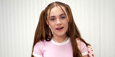 Petite pigtailed teen getting filled up by the doctor