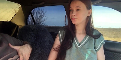 18 Years In Gave A Public Blowjob In The Car And Asked To Take Her Home